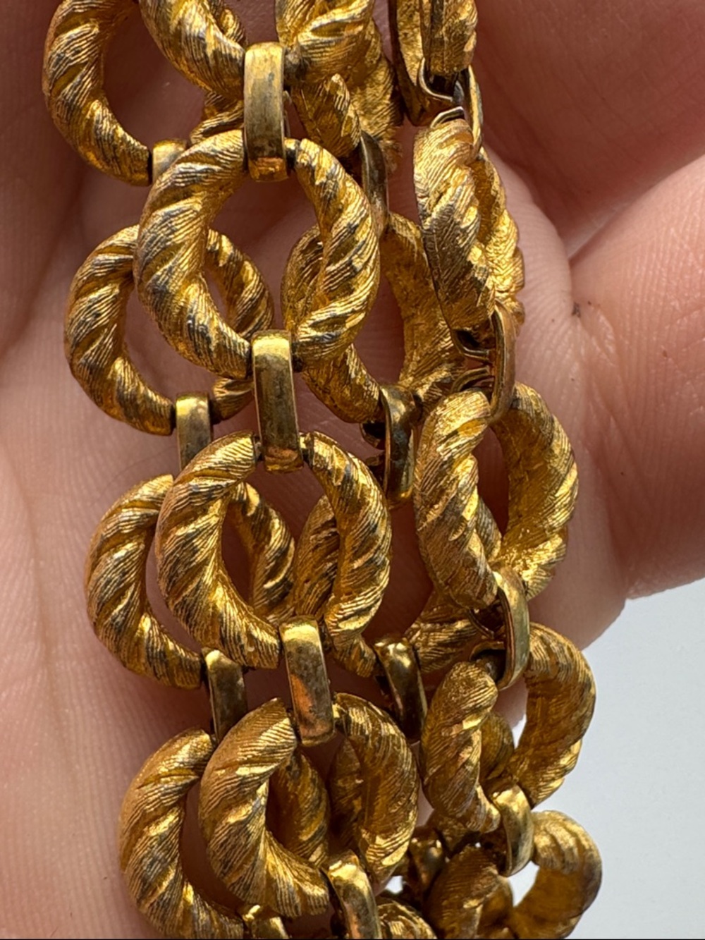 Gold Tone 2-Row Link Necklace - Picture 8 of 8